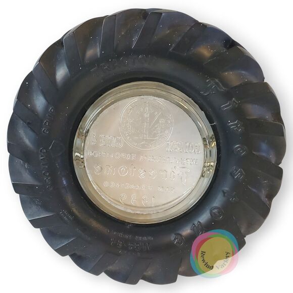 RARE 1939 Firestone Tractor Tire Ashtray Golden Gate Expo GGIE Treasure Island - Picture 2 of 11